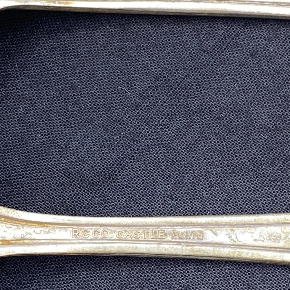 Vintage R.C. Co. Teaspoons Silver Castle Plate Set of 4 (6